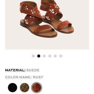 Frye Halle Stud Ankle rust color size 7.5